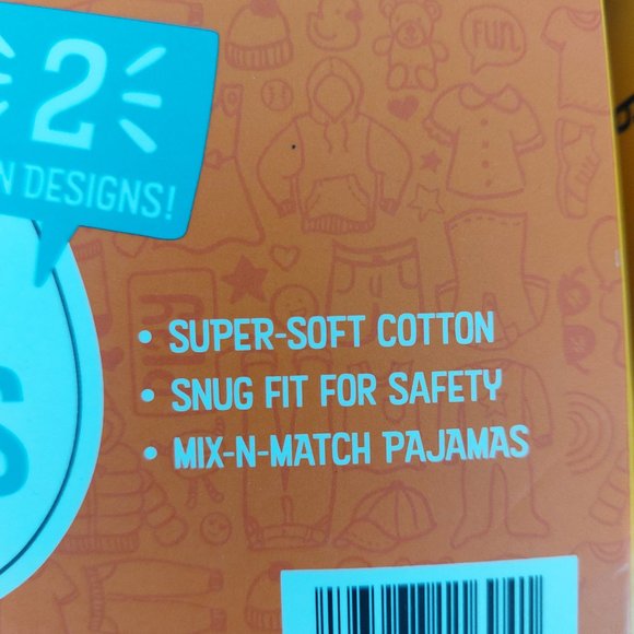 Member's Mark Children's 100% Cotton 4 Piece Long Sleeve Pajama Set - Picture 5 of 10